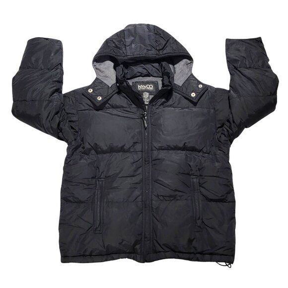 NY & CO Women's Size Medium Black Down-Filled Winter Puffer Jacket - Picture 3 of 8